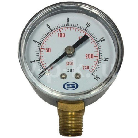 R 4141301600 Манометр D.50 мм, 1/4", 16 Bar (аналог 7110020000) для 500w95T-10