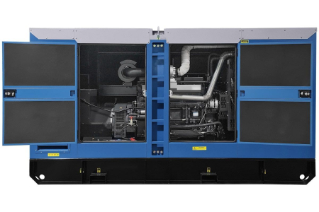 Дизельный генератор  ЭД-200-Т400 с АВР в шумозащитном кожухе на прицепе