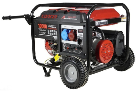 Бензиновый генератор  LC10000D-AS, 3-х фазный (с мощностью без ограничений при 1-но и 3-х фазном режиме)