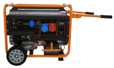 Бензиновый генератор  10500EA-3U с датчиком моточасов (с мощн без огранич при 1-но и 3-х фазном режиме)