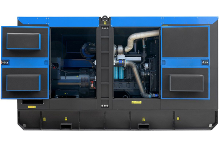 Дизельный генератор  ЭД-250-Т400 с АВР в шумозащитном кожухе на прицепе Дизельный генератор  ЭД-250-Т400 с АВР в шумозащитном кожухе на прицепе