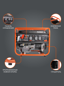 Бензиновый генератор PATRIOT GRS 6500 476102266 фото