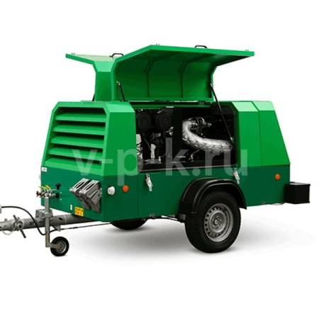 Винтовой компрессор  PDP70(KUBOTA) 10 на салазках