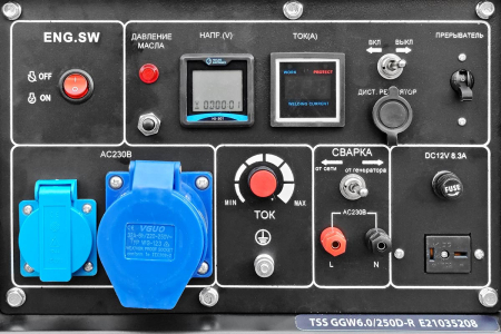 Бензиновый генератор  GGW 6.0/250D-R Бензиновый генератор  GGW 6.0/250D-R