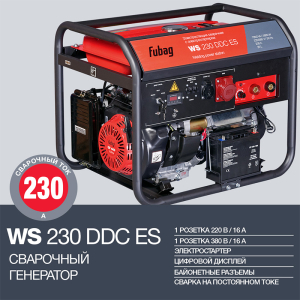 Бензиновый генератор Fubag WS 230 DDC ES 646248 асинхронный фото