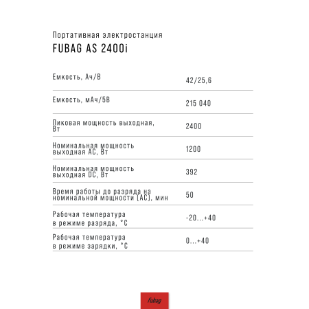 AS 2400i (аккумулятор LiFePO4)